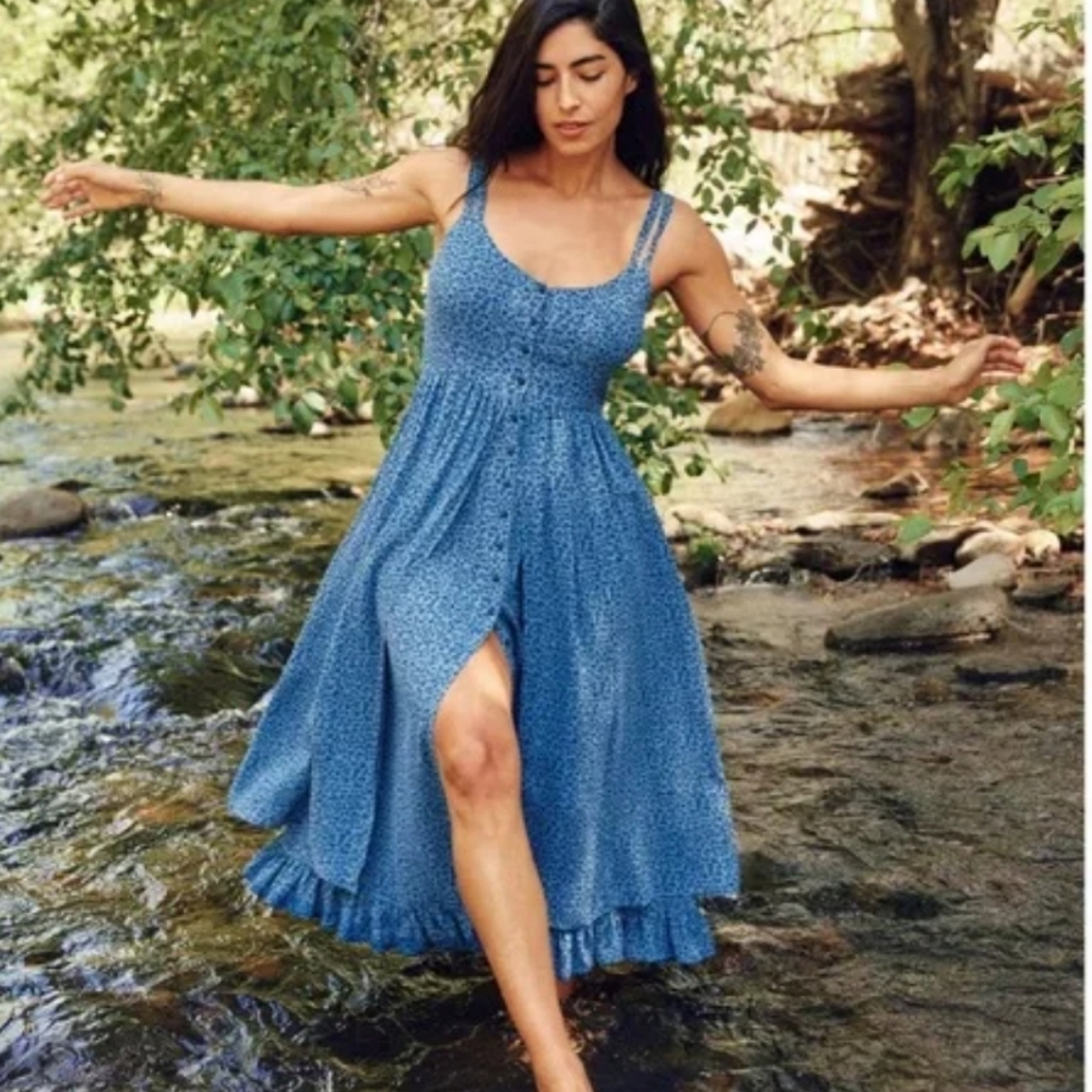 Christy Dawn Blue Floral Dress